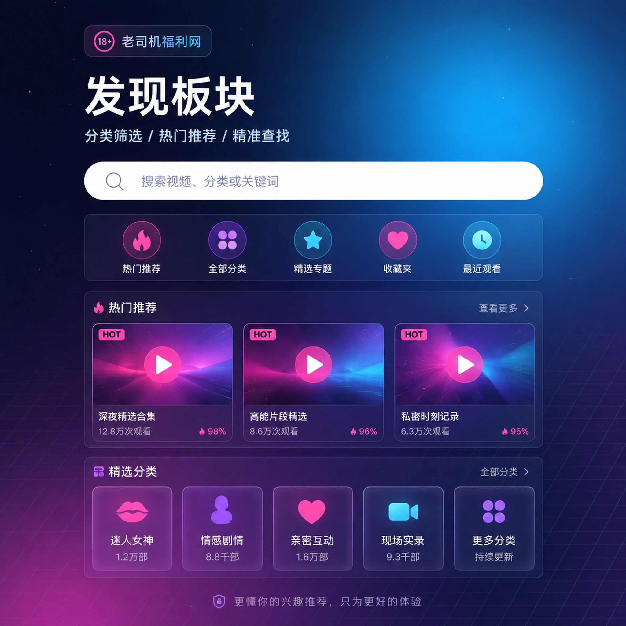 老司机发现频道视觉内容